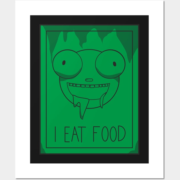 I EAT FOOD Wall Art by Charlie_Vermillion